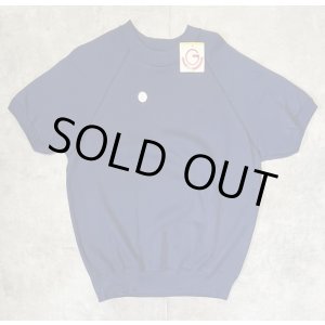 画像: 80'S GEARING UP ラグランスリーブ クルーネック 半袖 スウェットシャツ ネイビー (DEADSTOCK)
