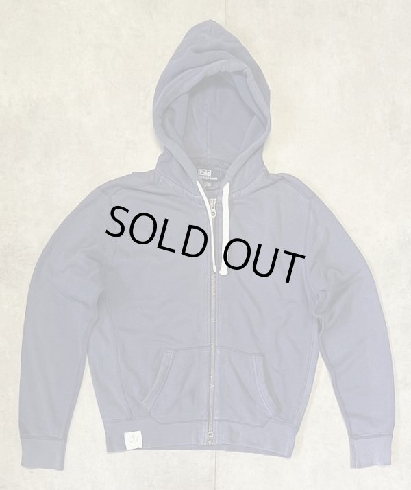 画像1: 90'S RALPH LAUREN ダブルジップ スウェットパーカー フェードネイビー (VINTAGE)