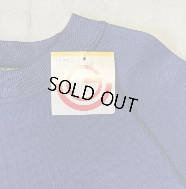 画像4: 80'S GEARING UP ラグランスリーブ クルーネック 半袖 スウェットシャツ ネイビー (DEADSTOCK)