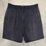 画像: 90'S RALPH LAUREN "TYLER SHORT" ツープリーツ チノショーツ フェードネイビー (VINTAGE)