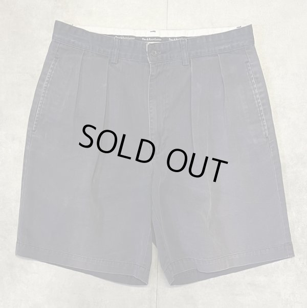 画像1: 90'S RALPH LAUREN "TYLER SHORT" ツープリーツ チノショーツ フェードネイビー (VINTAGE)