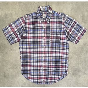 画像: 70'S BROOKS BROTHERS 6ボタン 半袖 マドラスチェック BDシャツ (VINTAGE)