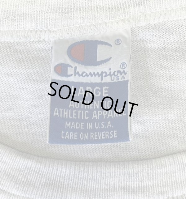 画像2: 90'S CHAMPION 青タグ シングルステッチ 半袖 Tシャツ アッシュグレー USA製 (VINTAGE)