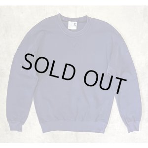 画像: 90'S RUSSELL ATHLETIC "HIGH COTTON" 前V&脇の下ガゼット付き クルーネック スウェットシャツ ナス紺 USA製 (VINTAGE)