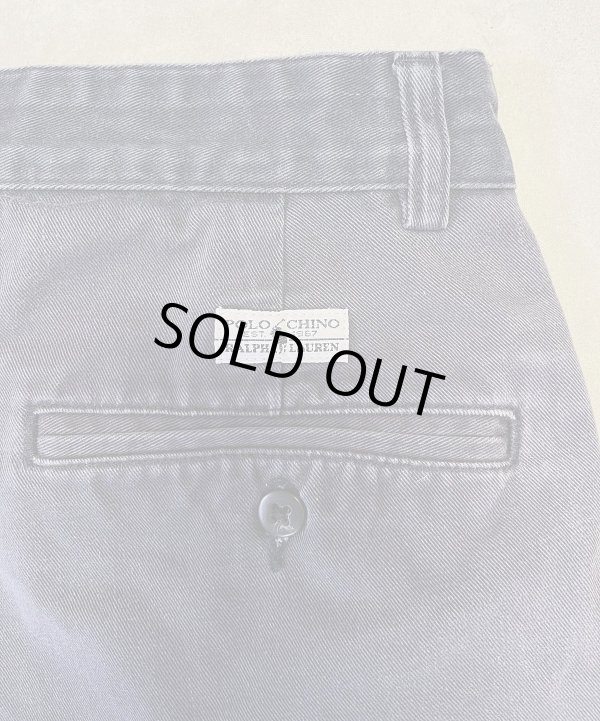 画像5: 90'S RALPH LAUREN "TYLER SHORT" ツープリーツ チノショーツ フェードネイビー (VINTAGE)