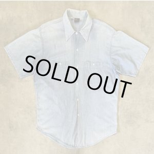 画像: 80'S PRENTISS コットン100% シャンブレーシャツ フェードブルー USA製 (VINTAGE)