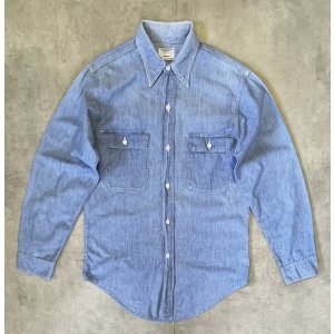 画像: 70'S BIG MAC コットン100% シャンブレーシャツ ブルー USA製 (VINTAGE)