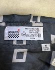 画像2: AVANTI シルク100% 半袖 シャツ チャコール/ホワイト 総柄 (VINTAGE)