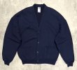 画像1: 90'S JERZEES スウェット カーディガン 無地 ネイビー (MINT CONDITION)