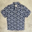 画像1: 00'S LL Bean コットン 半袖 オープンカラーシャツ 総柄 (VINTAGE)