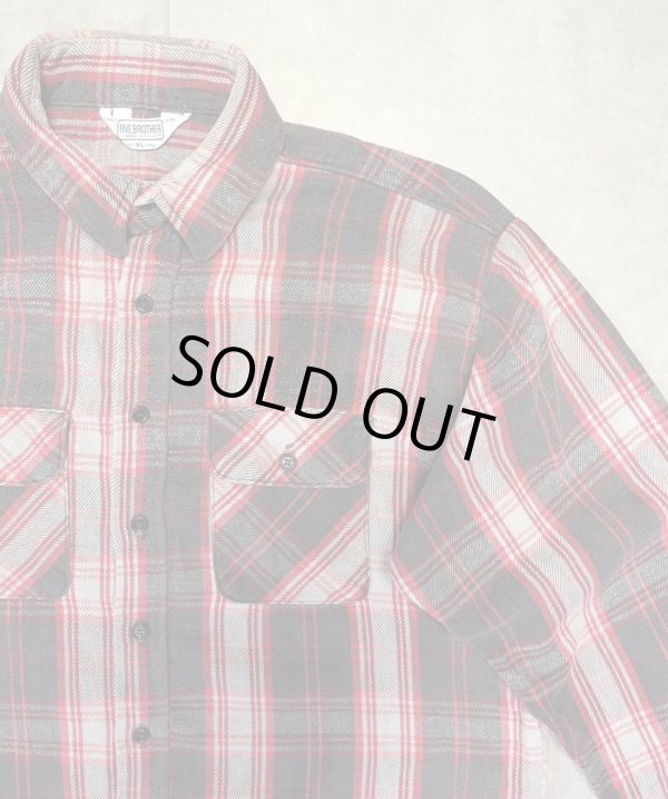 画像3: 80'S FIVE BROTHER 三角タグ フランネル ワークシャツ チェック柄 USA製 (VINTAGE)