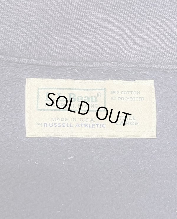 画像2: 80'S LL Bean by RUSSELL ATHLETIC ハーフジップ スウェットシャツ ネイビー USA製 (VINTAGE)
