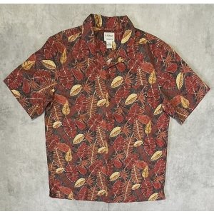 画像: 00'S LL Bean コットン 半袖 オープンカラーシャツ 総柄 (VINTAGE)