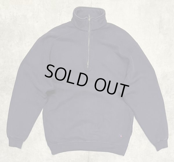 画像1: 80'S LL Bean by RUSSELL ATHLETIC ハーフジップ スウェットシャツ ネイビー USA製 (VINTAGE)