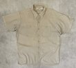 画像1: 90'S LL Bean "COOL WEAVE" コットン 半袖 ボックスシャツ ベージュ USA製 (VINTAGE)