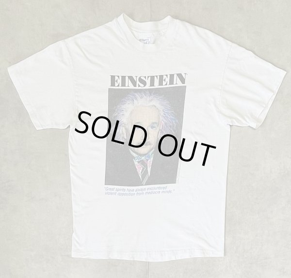 画像1: 90'S EINSTEIN シングルステッチ 半袖 Tシャツ ホワイト USA製 (VINTAGE)