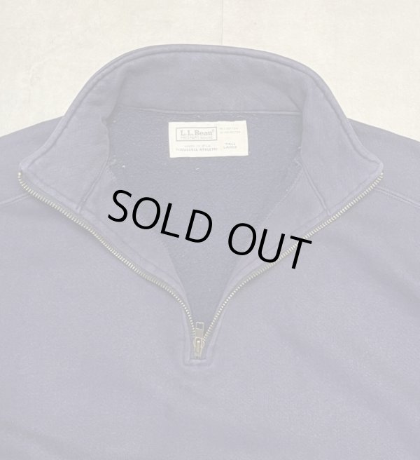 画像3: 80'S LL Bean by RUSSELL ATHLETIC ハーフジップ スウェットシャツ ネイビー USA製 (VINTAGE)