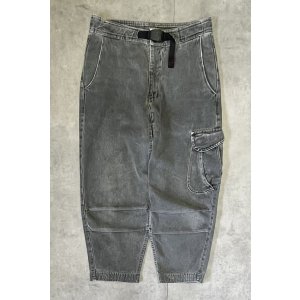 画像: 90'S GRAMICCI 旧ロゴ ベルト付き デニム 七分丈 カーゴパンツ グレー USA製 (VINTAGE)