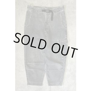 画像: 90'S GRAMICCI 旧ロゴ ベルト付き デニム 七分丈 カーゴパンツ グレー USA製 (VINTAGE)