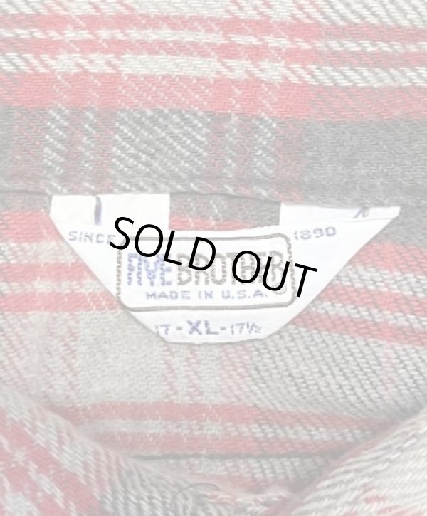 画像2: 80'S FIVE BROTHER 三角タグ フランネル ワークシャツ チェック柄 USA製 (VINTAGE)