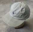 画像1: 90'S RALPH LAUREN ロゴ刺繍 ベースボールキャップ カーキ USA製 (VINTAGE)