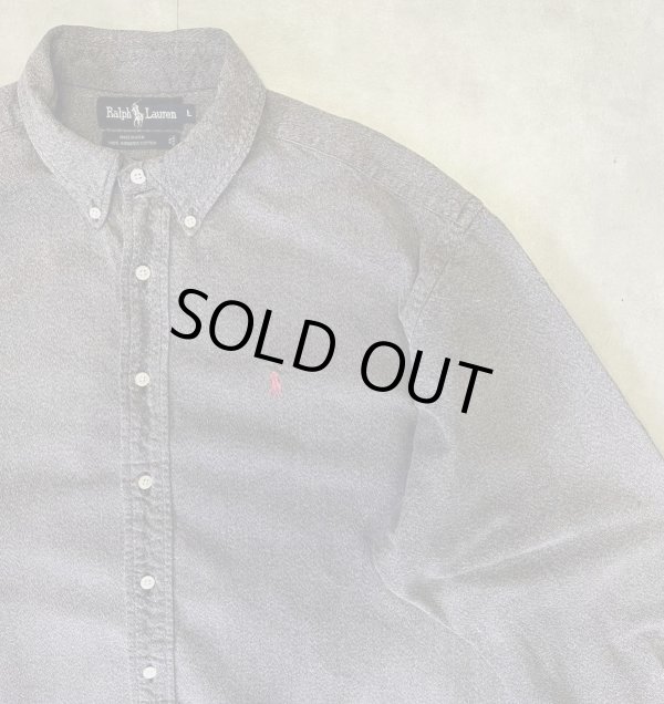 画像3: 80'S RALPH LAUREN "BLACK COVERT" 長袖 BDシャツ ブラック USA製 (VINTAGE)