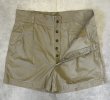 画像3: 50'S イタリア軍 コットン100% ボタンフライ プリーツ入り チノショーツ ベージュ (MINT CONDITION)