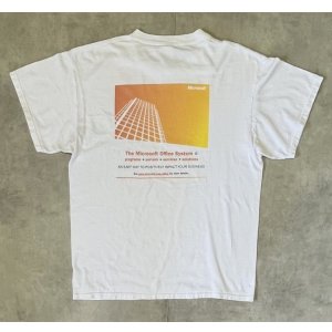 画像: 90'S MICROSOFT OFFICE 両面プリント 半袖 Tシャツ ホワイト (VINTAGE)