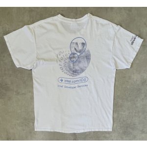 画像: 00'S INTEL "DEVELOPER SERVICES" 両面+袖プリント 半袖 Tシャツ ホワイト (VINTAGE)