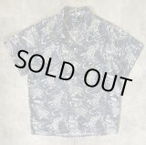 画像: 90'S RALPH LAUREN リネン/コットン 半袖 オープンカラーシャツ インディゴ/鯉柄 (VINTAGE)