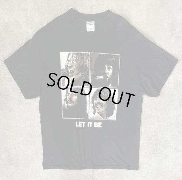 画像1: 90'S THE BEATLES "LET IT BE" 両面プリント 半袖 Tシャツ ブラック (VINTAGE)