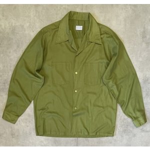 画像: 60'S TOWNCRAFT "PENN-PREST" オープンカラーシャツ オリーブ (VINTAGE)