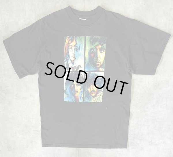 画像1: 00'S THE BEATLES 半袖 Tシャツ フェードブラック (VINTAGE)