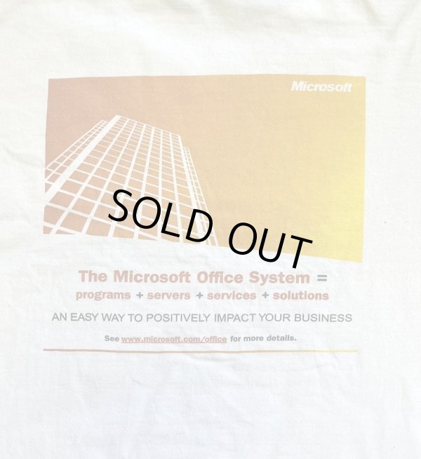 画像2: 90'S MICROSOFT OFFICE 両面プリント 半袖 Tシャツ ホワイト (VINTAGE)