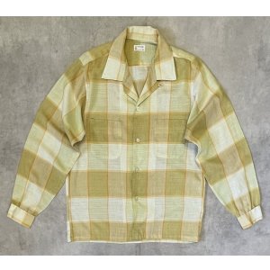 画像: 60'S TOWNCRAFT オープンカラーシャツ チェック柄 (VINTAGE)