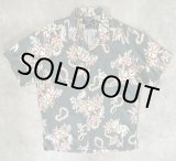 画像: 90'S RALPH LAUREN "POLO SPORT" コットン 半袖 オープンカラーシャツ オリーブ/花柄 (VINTAGE)