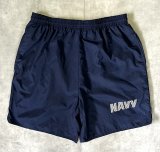 画像: アメリカ軍 US NAVY ナイロン トレーニングショーツ ネイビー (VINTAGE)