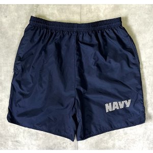 画像: アメリカ軍 US NAVY ナイロン トレーニングショーツ ネイビー (VINTAGE)