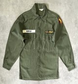 画像: 60'S アメリカ軍 US ARMY OG107 コットンサテン ユーティリティシャツ (VINTAGE)