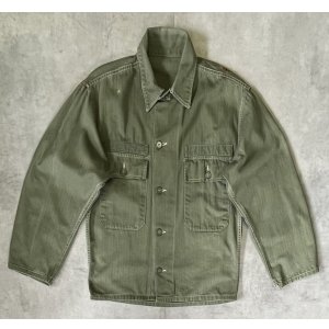 画像: 40'S アメリカ軍 US ARMY "M-47" ヘリンボーンツイル ユーティリティシャツ (VINTAGE)