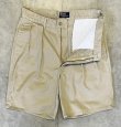 画像3: 90'S RALPH LAUREN "ボックスロゴ" ツープリーツ チノショーツ ベージュ TALONジップ USA製 (VINTAGE)