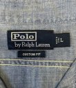 画像2: 90'S RALPH LAUREN 猫目メタルボタン チンスト＆マチ付き シャンブレーシャツ ブルー (VINTAGE)