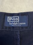 画像2: 90'S RALPH LAUREN "ボックスロゴ" ツープリーツ チノショーツ ネイビー TALONジップ USA製 (VINTAGE)