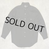 画像: 90'S RALPH LAUREN "WHITFIELD" ロゴ無し フラップポケット リネンシャツ ブラック (MINT CONDITION)