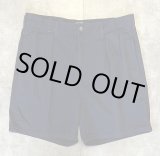 画像: 90'S RALPH LAUREN "ボックスロゴ" ツープリーツ チノショーツ ネイビー TALONジップ USA製 (VINTAGE)