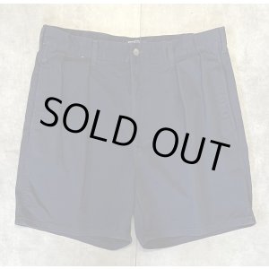 画像: 90'S RALPH LAUREN "ボックスロゴ" ツープリーツ チノショーツ ネイビー TALONジップ USA製 (VINTAGE)