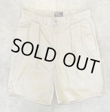 画像: 90'S RALPH LAUREN "ボックスロゴ" ツープリーツ チノショーツ ベージュ TALONジップ USA製 (VINTAGE)