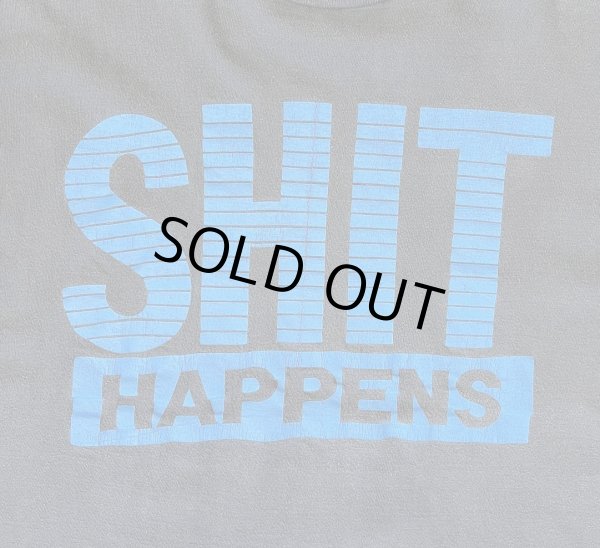 画像3: 90'S SHIT HAPPENS シングルステッチ 半袖 Tシャツ ブラック パキスタン製 (VINTAGE)