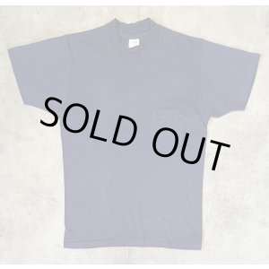 画像: 70'S BRENT シングルステッチ 耳付きポケット 半袖 Tシャツ ネイビー (VINTAGE)
