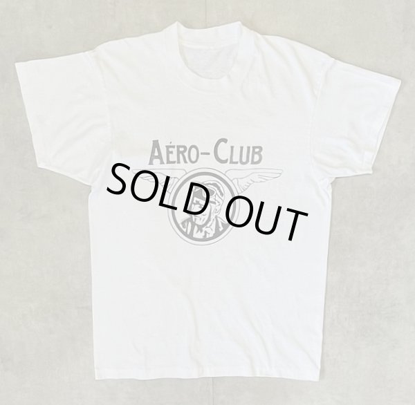 画像1: 80'S AERO-CLUB シングルステッチ 半袖 Tシャツ ホワイト (VINTAGE)